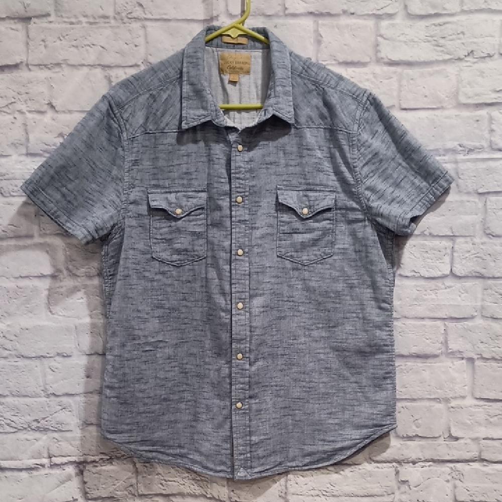 Lucky Brand Blue Casual Button Down Shirt